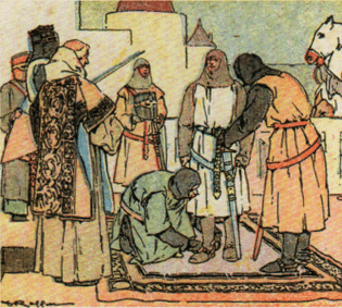 adoubement d'un chevalier