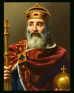 Charlemagne roi des carolingiens