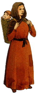 mère et son enfant époque mérovingienne