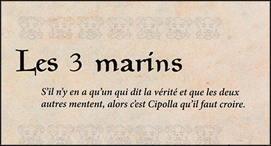 solution énigme trois marins