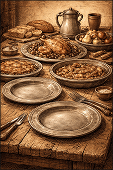 Assiettes, invention des objets