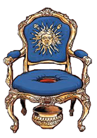 Chaise percée, invention des objets