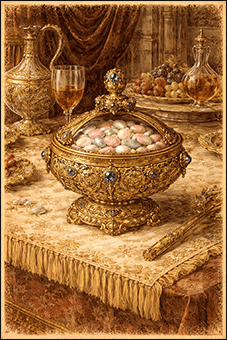 Drageoir, invention des objets