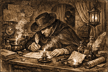 Encre invisible, invention technique