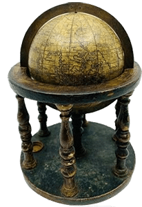Globe terrestre, invention des objets