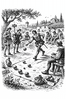 Pétanque, divertissement invention